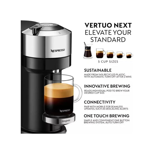 Nespresso Vertuo Next Deluxe - Chrome - The Kitchen Mixer
